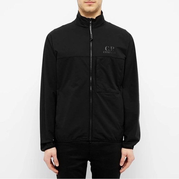 C.P. Company PROTEK Logo Windbreaker Black 52 - Picture 1 of 16
